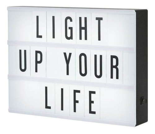 Luminária Led Mensagem Light Box 96 Letras A4