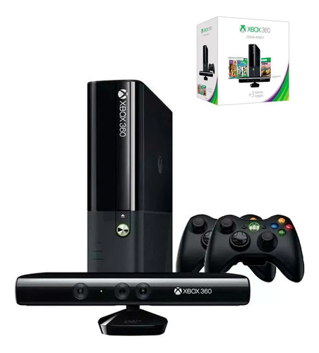 Xbox 360 Super Slim 500gb + Kinect + Jogos | Com Caixa Original