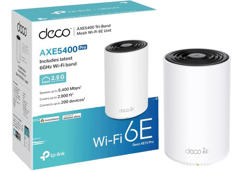 Tp-link Deco Xe75 Pro Axe5400 Tri-band Wi-fi 6e (1-pack) Cor Branco 110v/220v