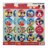 Plancha Stickers Para Cumpleaños X 24u - Mickey