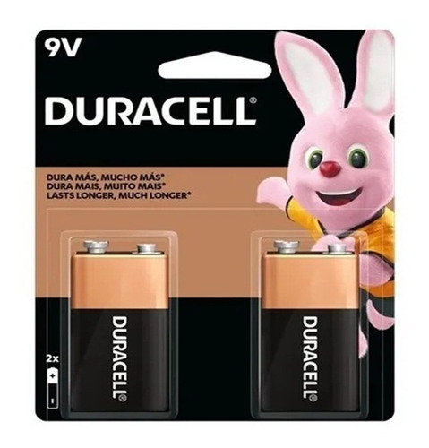 Bateria Alcalina 9v Duracell Com 2 Unidades