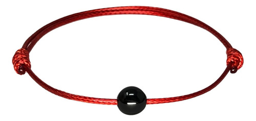 Luck Strings Pulsera De Cuerda Roja Con Cuentas De Turmalin.