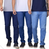 Kit 3 Calça Jeans Masculina Slim Com Lycra Elastano Original