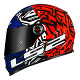 Capacete Feminino Ls2 Ff358 Memphis Azul E Laranja 