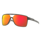 Lentes De Sol Oakley Castel Prizm Ajuste Ancho Para Hombre Color Gris Color De La Lente Rojo Color De La Varilla Gris Color Del Armazón Gris Diseño Espejeado