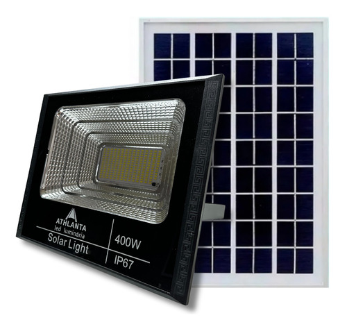 Luz Solar Holofote Ultra Led 400w Potente Controle Placa 