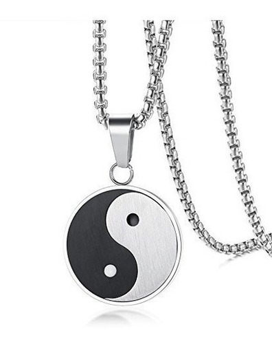 Pj Acero Inoxidable, Joyeria Para Hombre Yin Yang Amuleto Co