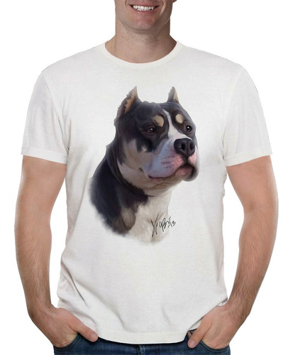 Remera Remera Perro Pitbull 3 Hombre Purple Chick