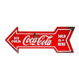 Chapa Decorativa Vintage Flecha Coca Cola Antigua Pared