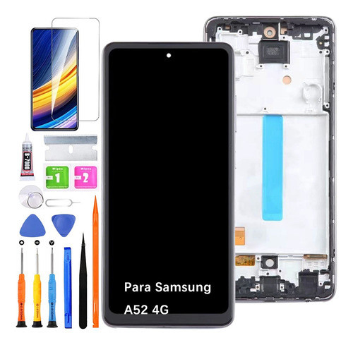 Pantalla Para Samsung A52 4g A525m A525f Con Marco Incell