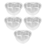 Molde De Aluminio Con Forma De Corazón, 5 Unidades