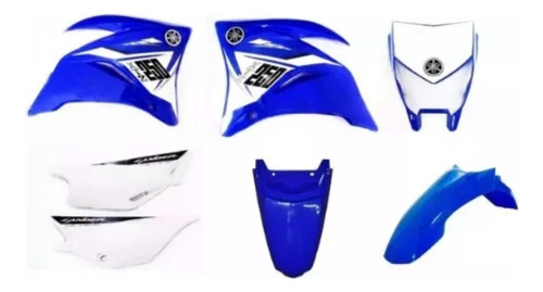 Kit Carenagem Xtz 250 Lander 2015 Azul Com Adesivo Resinado