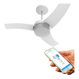 Ventilador Teto Aliseu Wave Branco Bluetooth+remoto+parede Diâmetro 90 Cm 127v