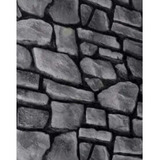 Papel Mural Pvc  Piedra Bordes Negros 10 M X 60 Cm