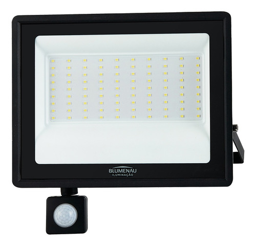 Refletor Led 100w Com Sensor De Presença Ip65 6500k Blumenau