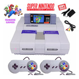 Super Nintendo Antigo Anos 90+2 Controles+ Cabo+ 2 Cartuchos