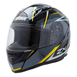 Casco Moto Hawk Zx3 Warrior Integral Negro / Fluor - Rpm