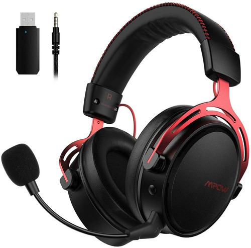 Auricular Gamer Inalambrico Mpow Air 2.4g Ps4 Ps5 No Hyperx Color Rojo