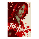 Póster Arte Keanu Reeves Reluciente Estilo Japones Luces Jw