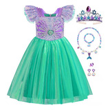 Vestido De Sirenita De La Princesa Ariel Para Fiesta De Niña