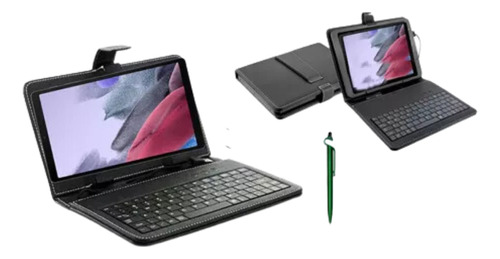 Capa C/ Teclado Compatível Com Tablet Samsung T295 A 2019 + 