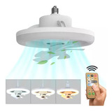 Luz De Ventilador De Teto Oscilante De 360° Com Controle Rem