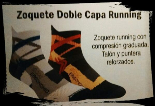 Medias Sox Zoquete Running Compresión Graduada