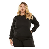 Blusa Moletom Básica De Frio Grosso Inverno Moda Plus Size