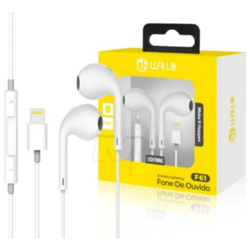 Fone De Ouvido Intra-auricular Conexão Lightning Wallo-fo 61