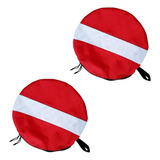 2pcs Bandera De Buceo Cremallera Buceo Snorkeling Manguera