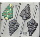 Árbol De Navidad Lollipop Lollipops Chocolate Candy Mold N.