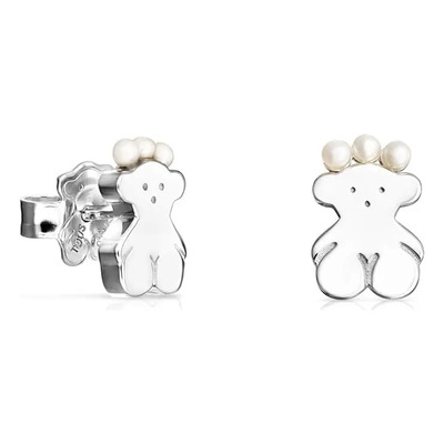 Pendientes Tous De Plata 925: Oso De Mujer, Perlas Cultivada