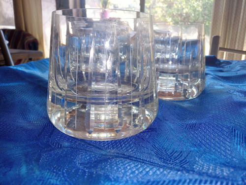Vasos De Whisky Cristal Tallado X5