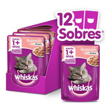 Whiskas Alimento Húmedo Sobrecito Gato Salmón Salsa 12 Un