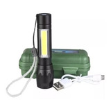 Linterna Mini Tactica Led Militar Recargable Zoom Usb