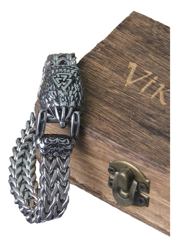 Pulsera Hombre Lujo Diseño Garra Oso Vikingo Nórdico Vikings