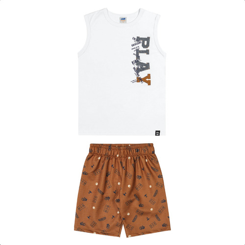 Conjunto Infantil Verão Regata Bermuda Basquete Marlan 64805