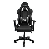 Cadeira De Escritório Mymax Mx12 Gamer Ergonômica  Preta E Branca Com Estofado De Tecido Sintético Pu