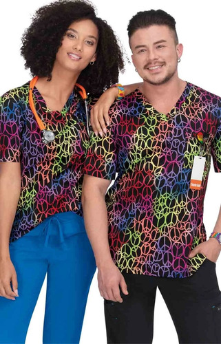 Polera Clínica Estampada Unisex 1067pr-pph Koi