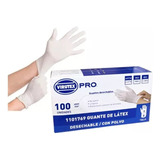 Guante De Latex Blanco X 100 S-m-l