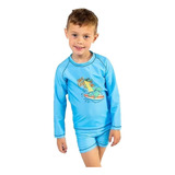 Conjunto Malla Nene Remera Boxer Protección Solar Uv Sensuit