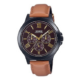 Reloj Casio Mtp-v300bl-5audf Cuarzo Hombre Color De La Correa Negro