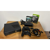 Xbox 360 4gb Matte Black, 2 Controles Y Juegos 