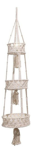 3 Tier Hanging Macrame Basket For Kitchen Woven Rope 1