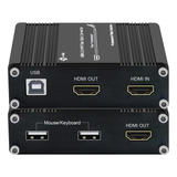 Extensor De Fibra Kvm Hdmi 4k60hz, Convertidor Optico De Vid