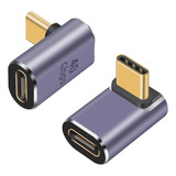 Adaptador Usb C De 90 Grados De 100 W,   C De 40 Gbps Ctr