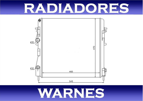 Radiador Renault Kangoo 1.6 16v Con Aire 2014 2015 2016 2017 Foto 2