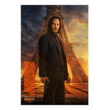 Póster John Wick Chapter 4 Keanu Reeves Torre Eiffel París