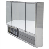 Botiquin Para Baño Dhinox Acero Inox 3 Cuerpos 60x40x8 Hd3 