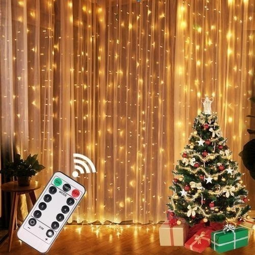 Cortina 300 Leds 3x3 Metros Festa Casamento  Natal Usb